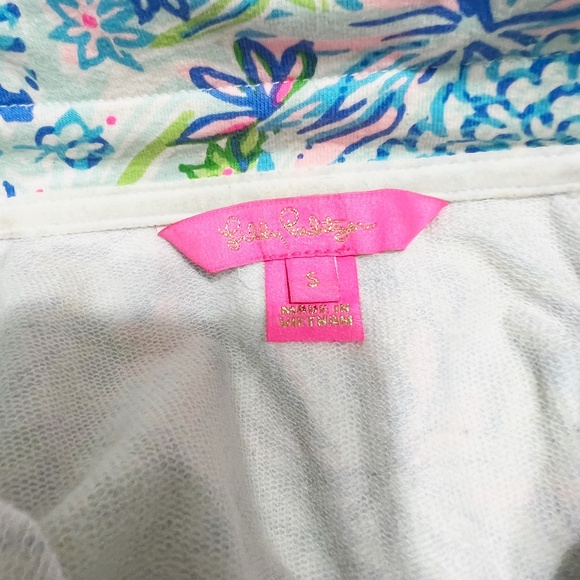 Lilly Pulitzer Skipper Popover UPF 50+ Coastal Blue Lion Around Print Sweater S - Picture 2 of 4